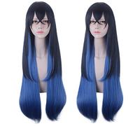 Wig for Carnival Nightlife CluI Party Dress Up Wig S Blade Mouth Ping Inosuke Sex Transfer Pig Tibetan Blue Gradient Sapphire Blue Long Hair Cos Wig