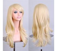 Wig for Cos anime wig 70cm long curly hair cosplay color stage headgear color: milky white K048-1