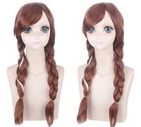 Wig for COS Home Wig Frozen Princess Anna Brown and White Highlight Pan Hair Edition Anime Wig 310-2