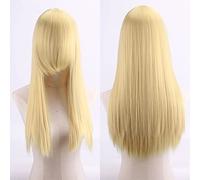 Wig for cosplay anime wig high temperature silk rose net colorful 60CM thickening long straight hair color:ZF60-19 thickening
