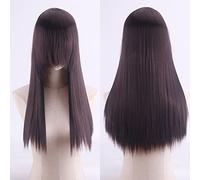 Wig for cosplay anime wig high temperature silk rose net colorful 60CM thickening long straight hair color:ZF60-11 thickening