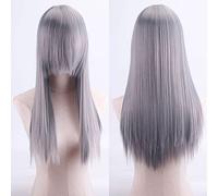 Wig for cosplay anime wig high temperature silk rose net colorful 60CM thickening long straight hair color:ZF60-8 thickening