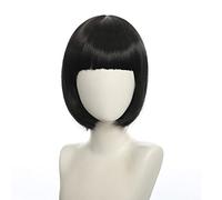 Wig for cosplay nightclub show bar oblique bangs female short hair pink beige blue bobo bobo wig color:K051-14