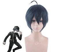 Wig for Cosplay Wig · Bullets on Breaking V3 The Original Final One Black and Blue Mixed Colour Short Hair