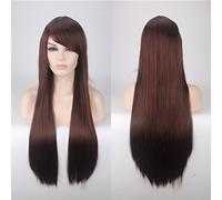 Wig for cosplay wig color anime wig long hair style headgear 80cm straight hair color:80CM light brown K026-4