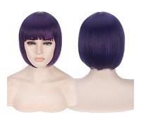 Wig for cosplay wig nightclub girl female short hair bob head color bobo headgear color:713-11 (purple)