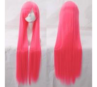 Wig for cosplay wig universal 100CM color long straight hair cos anime high temperature wire 099 color:rose net 050 [1 meter]