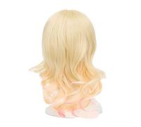 Wig For Diabolik Lovers Cosplay Wig Komori Yui Light Blonde with Pink Cos Wigs Heat Resistant Synthetic Hair Cos Wigs + Headwear Hairpin OneSize onlywig