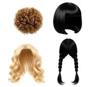 Wig for Dogs Funny Decoration with Adjustable Straps | Dog Cosplay Wig for Halloween Parties Stage Performance Photography Festivals Puppy Cats