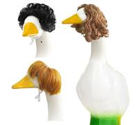 Wig for Ducks at the Entrance of the House, 3 Pieces, Cute Lawn Duck Statues Headpiece, Seasonal Headpiece, Outdoor Decoration for Garden Area, Patio