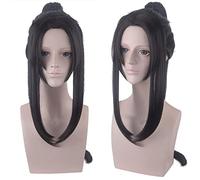 Wig for Erha and his white cat Shizun ink burnt ancient style black beauty tip cos wig