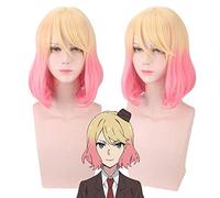 Wig for Fashion Trend For Daily Use Angel Of Killing Kathleen Walter Yellow Gradient Pink Micro-Curly Short Hair Cos Wig