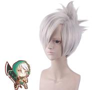 Wig for Fashion Trend For Daily Use Cos Wig Lol Banished Blade Raven Silver Grey Anime Wig 371