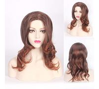 Wig for Fashion Trend for Daily Use Style Ladies Wig Medium Length Curly Hair Centre Split Fashion Wig Pony Hair Set Colour: Pl-591