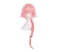 Wig For Game Fate Apocryph Astolfo Cosplay Wig 75cm Pink Heat Resistant Synthetic Wig + Wig Cap + 3 Black Bowknots WigOnly