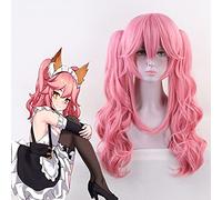 Wig for Game Fate EXTELLA Cosplay Wig Servant Tamamo Cat Cosplay Hair Wig Heat Resistant Synthetic Wig Halloween Party Women Cosplay Wig