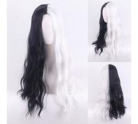 Wig for Halloween Fashion Christmas Party Dress Up Wig Cos Wig 101 Loyal Dog Cruella De Vil Kuila Black And White Witch Color Matching Short Curly Hair Color:Yn176{70Cm}
