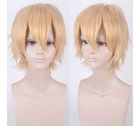Wig for Halloween Fashion Christmas Party Dress Up Wig Cos Wig Juvenile Reverse Warped Short Hair Color Universal Men'S Wig Cosplay Anime Wig Color:002-30