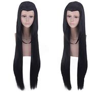 Wig for Halloween Fashion Christmas Party Dress Up Wig Cos Wig Mechanism Black Beauty Tip Three-Dimensional Bangs Sword Three-Zang Sword Wanhua Ancient Style Universal
