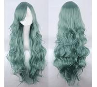 Wig for Halloween Fashion Christmas Party Dress Up Wig Cospay Wig 80Cm Long Curly Hair Universal Style Thick Air Curling Face Headgear Color:Jf80-10