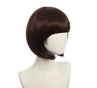 Wig for Halloween Fashion Christmas Party Dress Up Wig Cosplay Nightclub Show Bar Oblique Bangs Female Short Hair Pink Beige Blue Bobo Bobo Wig Color:K051-23