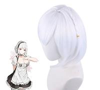 Wig for Halloween Fashion Christmas Party Dress Up Wig Cosplay Wig Blue Route Sirius White Gradient Short Hair