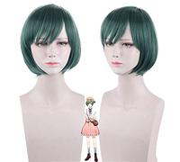 Wig for Halloween Fashion Christmas Party Dress Up Wig Cosplay Wig Yuki Kurikawa Nao Cos Halloween Bob Short Green Women'S Short Hair
