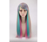 Wig for Halloween Fashion Christmas Party Dress Up Wig Soft Sister Daily Air Bangs Lolita Grandma Gray Gradient Cos Wig Pear Flower Head Color: Pl-750
