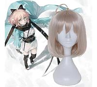 Wig for Hot Fate Grand Order Cosplay Wigs Okita Souji Cosplay Heat Resistant Synthetic Anime Cosplay Wigs Halloween Carnival Party Wigs
