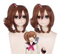 Wig for Increase Hair Volume After Chemotherapy Brothers War Asahina Ema Light Brown Tiger Mouth Clip/High Temperature Silk Anime Wig 257