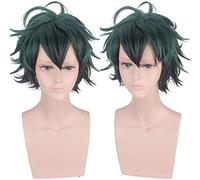Wig for Increase Hair Volume After Chemotherapy Green Valley Ikuhisa Cos Wig Black Green Gradient Curly Style Anti-Warping