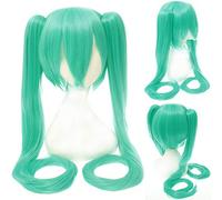 Wig for Increase Hair Volume After Chemotherapy Miku Senbon Sakura Hatsune Snow Hatsune Sakura Hatsune Albino Hatsune Kamomori Sanae Cosplay Wig Colour: Cy120-19 (Green)