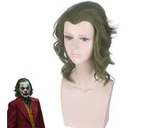 Wig for Increase Hair Volume After Chemotherapy Movie Clown Joker Arthur Flake Mixed Green Short Curly Hair Cos Anime Wig