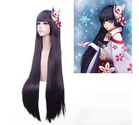 Wig for Increase Hair Volume After Chemotherapy Netease Onmyoji Onmyoji Mobile Game Ghost Girl Red Leaf Black Purple Cos Wig Product