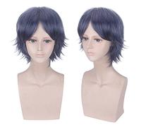 Wig for Increase Hair Volume After Chemotherapy The Prince Of Tennis Ice Emperor Relic Department Jing Wu Grey Purple Mid-Point Liu Hai Turned Up Short Hair Cos Wig
