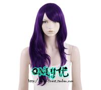 Wig for Kamishiro Rize Cosplay Wig Purple 65cm Curly Synthetic Hair + Wig Cap as the picture