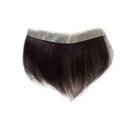 Wig for Male Human Hair Toupee Thin Skin PU Base Forehead Hairpiece Patch Men's Capillary Prosthesis Hair Toupee(Dark Brown#2)