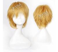 Wig for Matching Clothes Dressing Up Masquerade Cos Wig Juvenile Reverse Warped Short Hair Color Universal Men'S Wig Cosplay Anime Wig Color:002-34