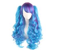 Wig for Matching Clothes Dressing Up Masquerade Cosplay Anime Wig Lolita Cute Lolita Loli Double Ponytail Mouth Clip Long Curly Hair Fake Hair Colour: Yn189