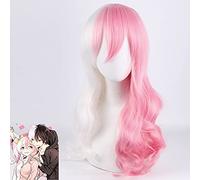 Wig for Matching Clothes Dressing Up Masquerade Cosplay Wig Projectile On Breaking Monome Mixed Colour Duo Spell Long Curly Hair