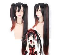 Wig for Matching Clothes Dressing Up Masquerade Date A Live/Tokisaki Kuangsan/Short Hair Asymmetric Tiger Mouth Clip Gradient Colour Cos Wig 147