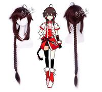 Wig for Matching Clothes Dressing Up Masquerade Vocaloid3 First Music Zheng Ling China Le Zheng Ling 130 cm Braid Head Wig