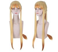 Wig for Matching Clothes Dressing Up Masquerade Wig Blade My Wife Shan Yi Mingzhu Yellow Gradient Gradient Ponytail Cos Wig