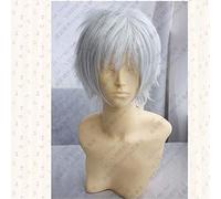 Wig for NO.6.Shion Short Silver White Fluffy Synthetic Hair Cosplay Anime Wigs Heat Resistance Costume Wigs + Wig Cap NO.6 Silver White