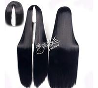 Wig for Perfect for everyday parties Cos Wig, Black Long Straight Hair, Mid-Point Costume Anime, The Same Style Of Unisex Cosplay Costume Wig Color:Pl-662 Mid-Point 150Cm