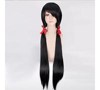 Wig for Perfect for Everyday Parties Cos Wig Date Fight Toshizaki Kazuki Three Black Long Straight Hair Double Ponytail Style