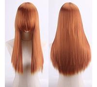 Wig for Perfect for everyday parties Cosplay Anime Wig High Temperature Silk Rose Net Colorful 60Cm Thickening Long Straight Hair Color:Zf60-16 Thickening