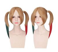 Wig for Perfect for everyday parties Cosplay Wig Movie Harleen Quinzel Harleen Quinzel Wig Color:Pl-682 (Linen Green Red)