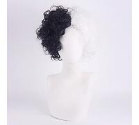 Wig for Perfect for Everyday Parties Cruella De Vil Black and White Witch Kucuila With The Same Yin And Yang Head Black And White Anime Wig