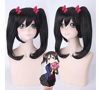Wig for Perfect for Everyday Parties Wig Cos Wig Love Live Yazawa Nicole Black Double Ponytail Anime Wig